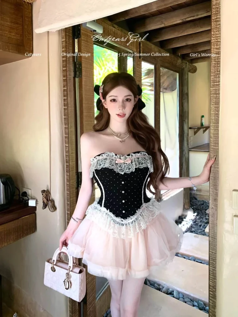 Puff Sleeve Corset Dress